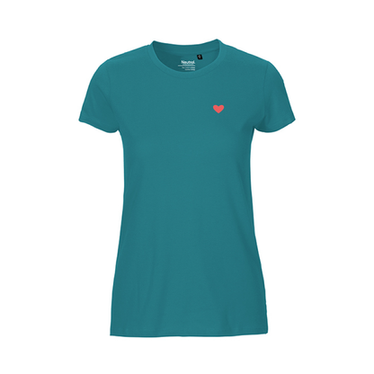 HerzShirt Women Rundhals // Petrol XS // sofort verfügbar