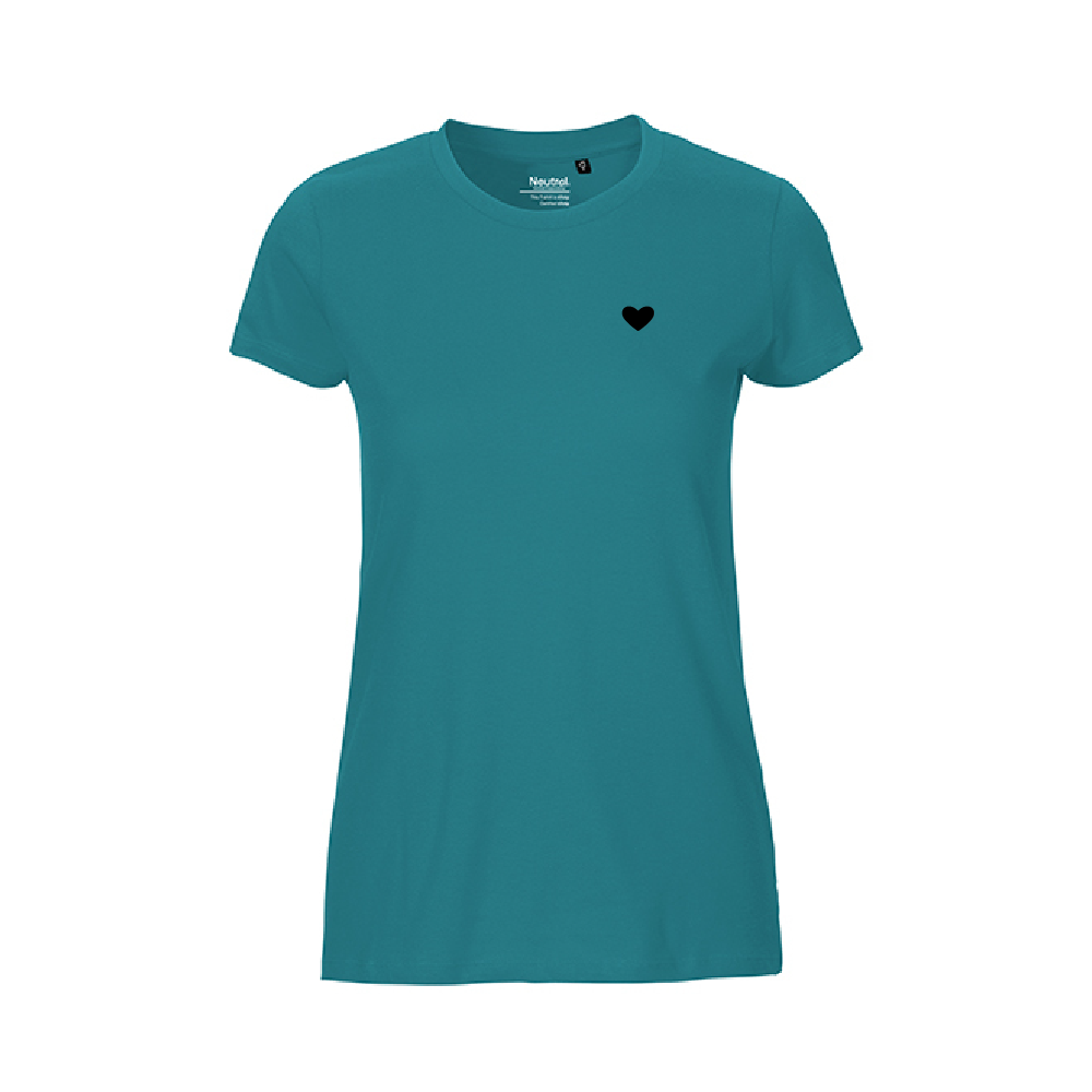HerzShirt Women Rundhals // Petrol