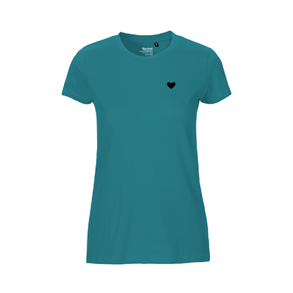 HerzShirt Women Rundhals // Petrol