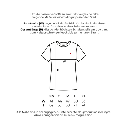 HerzShirt Women Rundhals // Weiß-Silber // sofort verfügbar
