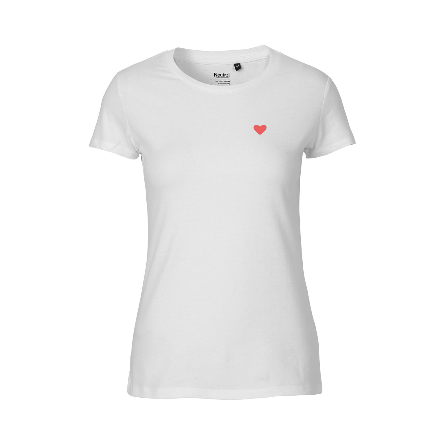 HerzShirt Women Rundhals // Weiß L // sofort verfügbar