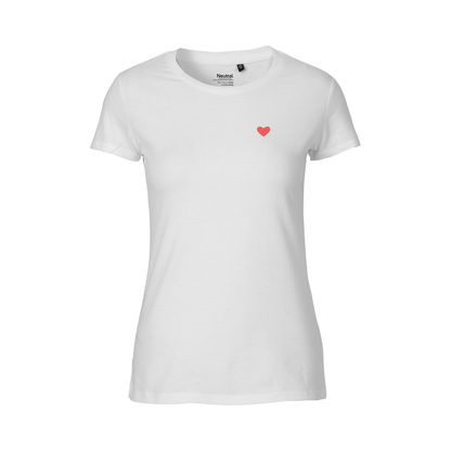 HerzShirt Women Rundhals // Weiß L // sofort verfügbar