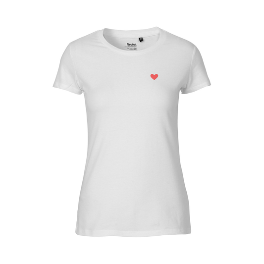 HerzShirt Women Rundhals // Weiß L // sofort verfügbar