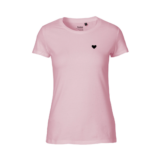 HerzShirt Women Rundhals // Zartrosa S // sofort verfügbar