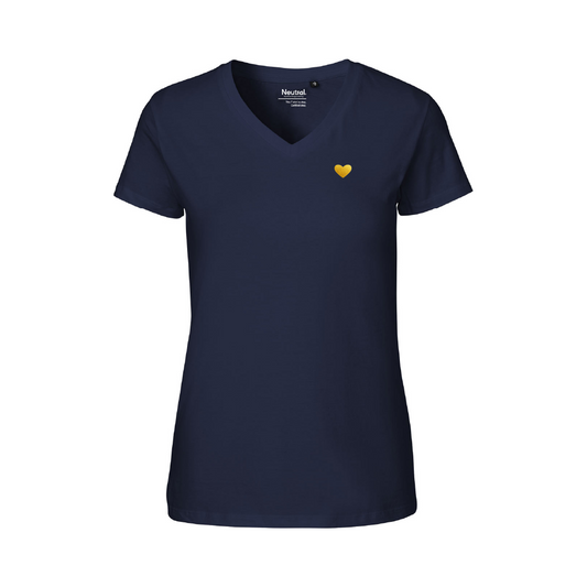 HerzShirt Women V-Neck Nachtblau // X-MAS✨Special